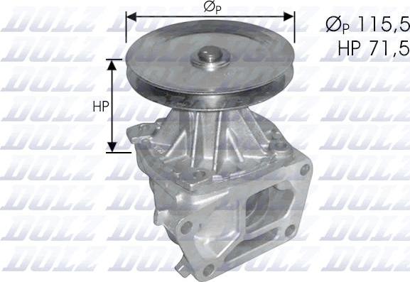 DOLZ S136 - Water Pump autospares.lv