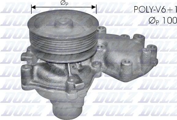 DOLZ S227 - Water Pump autospares.lv