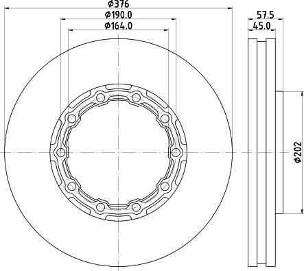 DON CVD644 - Brake Disc autospares.lv