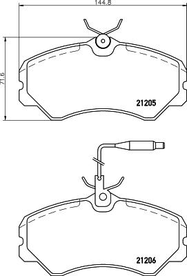 DON CVP059 - Brake Pad Set, disc brake autospares.lv