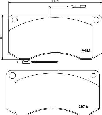 DON CVP006 - Brake Pad Set, disc brake autospares.lv