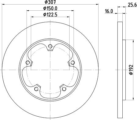 DON PCD19602 - Brake Disc autospares.lv