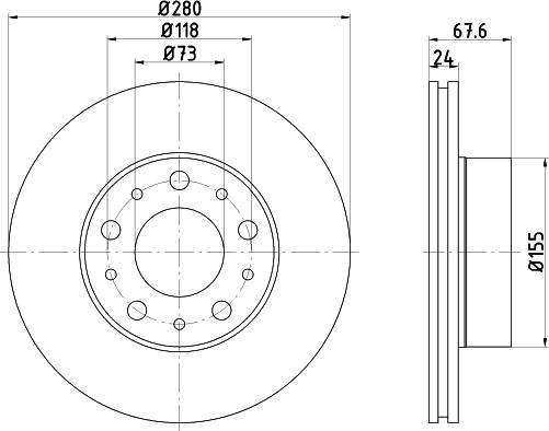 DON PCD19632 - Brake Disc autospares.lv