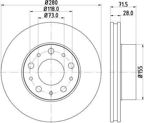 DON PCD19622 - Brake Disc autospares.lv