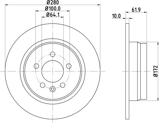 DON PCD19072 - Brake Disc autospares.lv