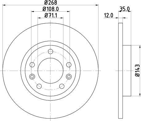 DON PCD19712 - Brake Disc autospares.lv