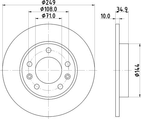 DON PCD19782 - Brake Disc autospares.lv