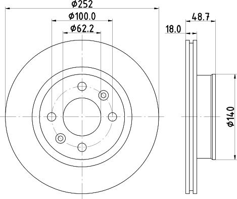 DON PCD14992 - Brake Disc autospares.lv