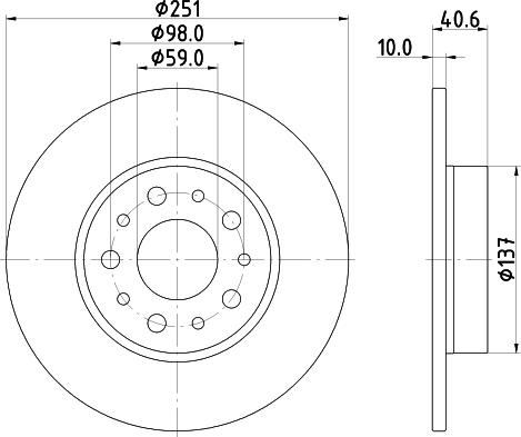 DON PCD14922 - Brake Disc autospares.lv