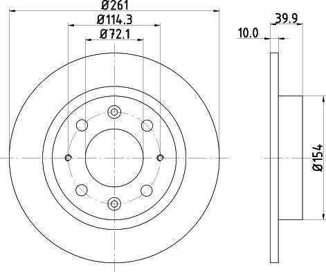 DON PCD14512 - Brake Disc autospares.lv