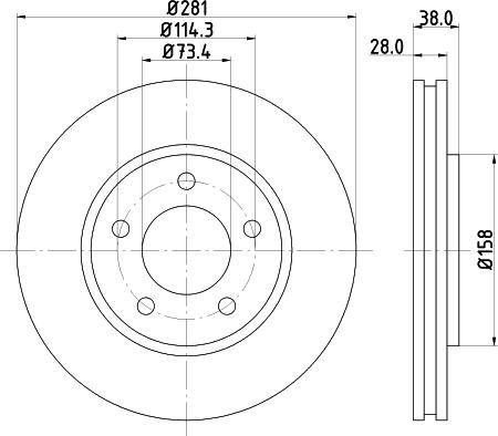 DON PCD14632 - Brake Disc autospares.lv