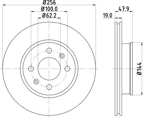 DON PCD14162 - Brake Disc autospares.lv