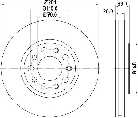 DON PCD14122 - Brake Disc autospares.lv