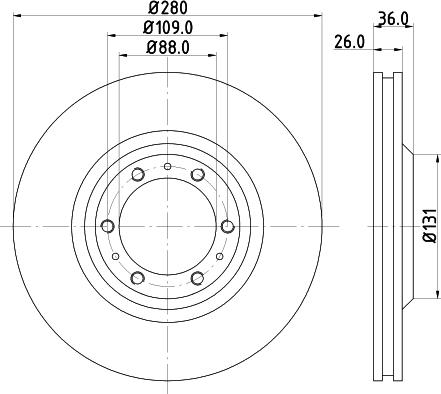 DON PCD14842 - Brake Disc autospares.lv