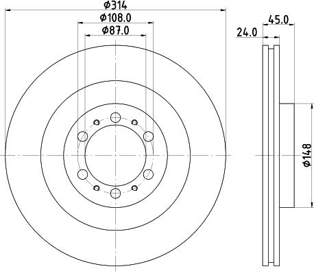 DON PCD14852 - Brake Disc autospares.lv