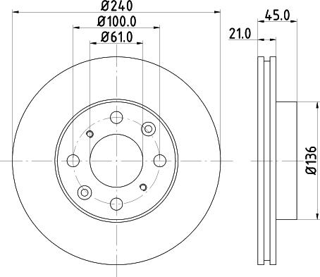 DON PCD14822 - Brake Disc autospares.lv