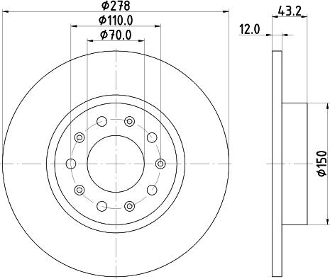 DON PCD14262 - Brake Disc autospares.lv