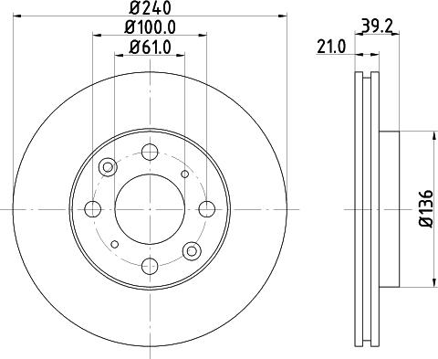 DON PCD14272 - Brake Disc autospares.lv