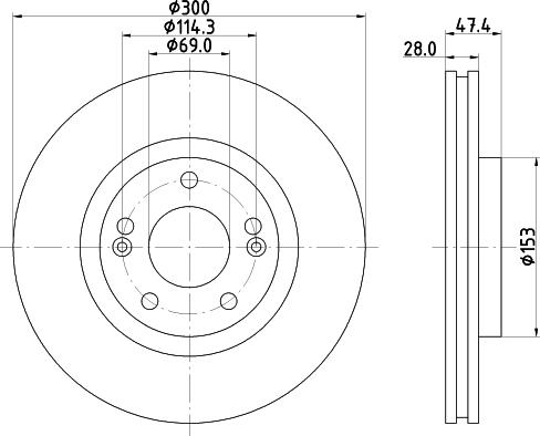 DON PCD14742 - Brake Disc autospares.lv