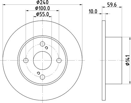 DON PCD14772 - Brake Disc autospares.lv