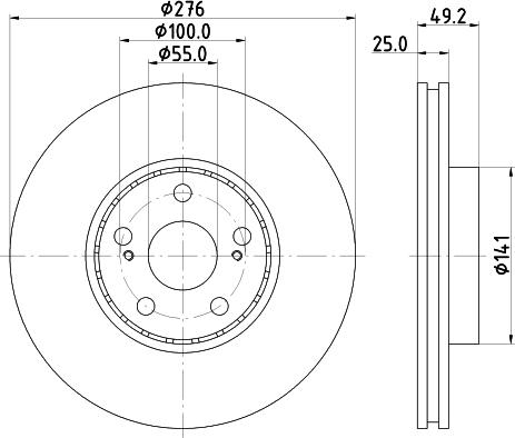 DON PCD15462 - Brake Disc autospares.lv