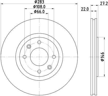 DON PCD15432 - Brake Disc autospares.lv