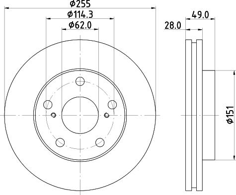 DON PCD15632 - Brake Disc autospares.lv