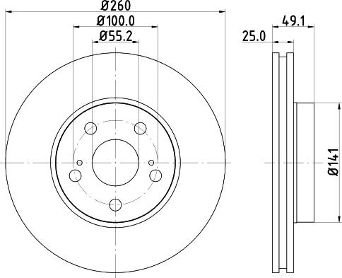 DON PCD15072 - Brake Disc autospares.lv