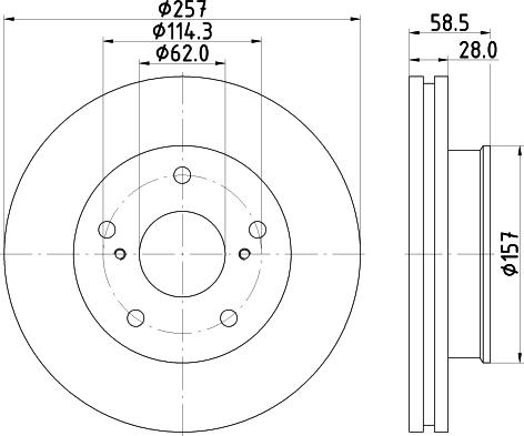 DON PCD16852 - Brake Disc autospares.lv