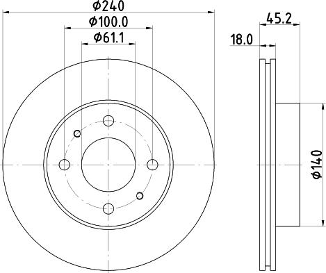 DON PCD16342 - Brake Disc autospares.lv