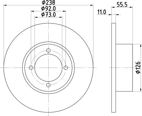 DON PCD16242 - Brake Disc autospares.lv