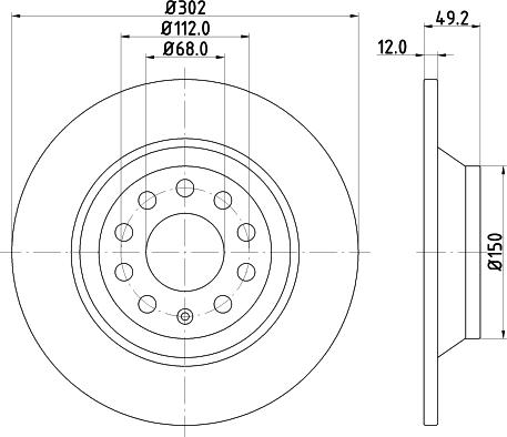 DON PCD10492 - Brake Disc autospares.lv