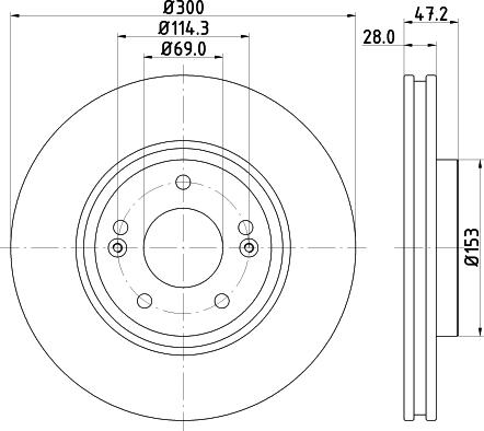 DON PCD10422 - Brake Disc autospares.lv