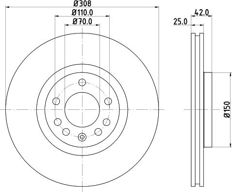 DON PCD10572 - Brake Disc autospares.lv