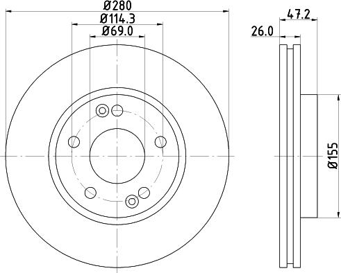 DON PCD10612 - Brake Disc autospares.lv