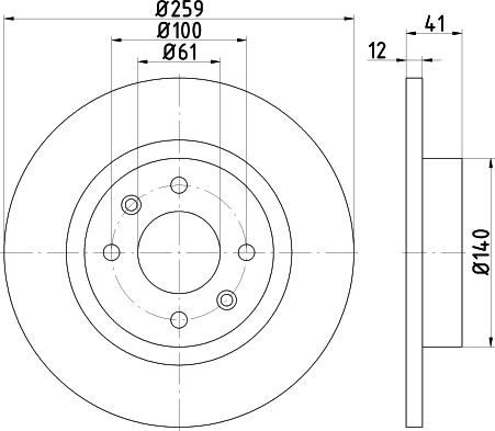 DON PCD10632 - Brake Disc autospares.lv