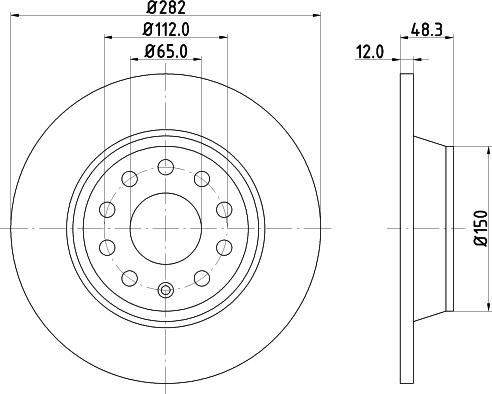 DON PCD10082 - Brake Disc autospares.lv