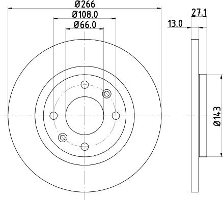 DON PCD10822 - Brake Disc autospares.lv