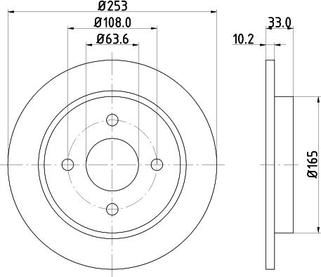 DON PCD10722 - Brake Disc autospares.lv