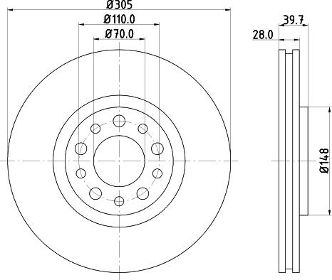 DON PCD11992 - Brake Disc autospares.lv