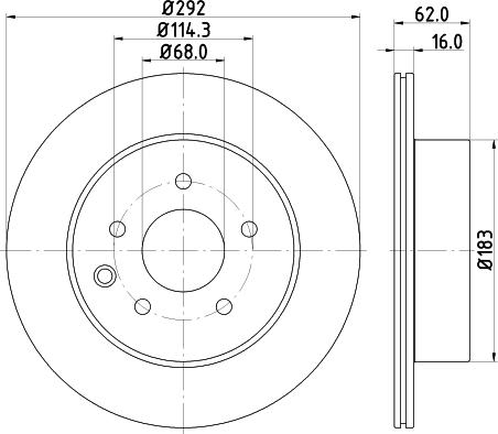 DON PCD11422 - Brake Disc autospares.lv