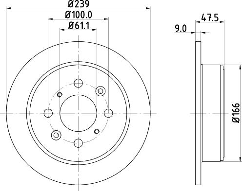 DON PCD11642 - Brake Disc autospares.lv