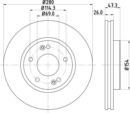 DON PCD11052 - Brake Disc autospares.lv