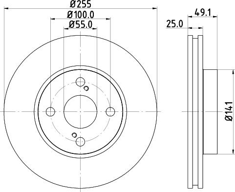 DON PCD11012 - Brake Disc autospares.lv