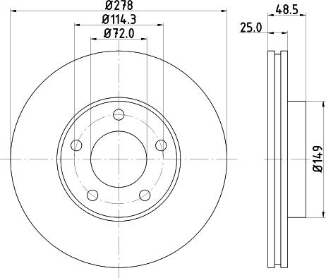 DON PCD11152 - Brake Disc autospares.lv