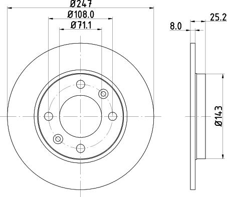 DON PCD11122 - Brake Disc autospares.lv