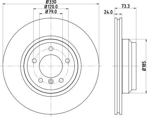 DON PCD11212 - Brake Disc autospares.lv