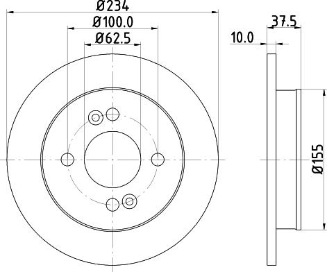 DON PCD11742 - Brake Disc autospares.lv