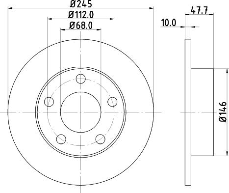 DON PCD11752 - Brake Disc autospares.lv