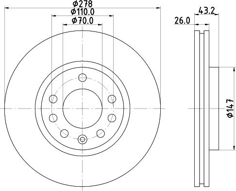 DON PCD18492 - Brake Disc autospares.lv